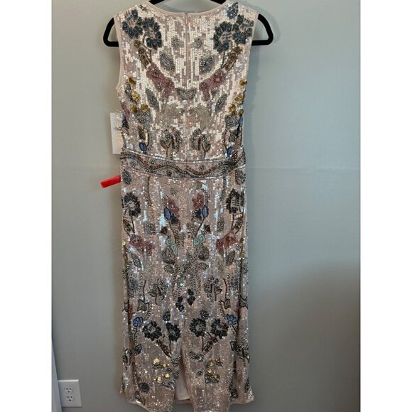 Mac Duggal Sleeveless Beaded Sequin Dress Short Midi Size 12 93535 NEW - Picture 5 of 14